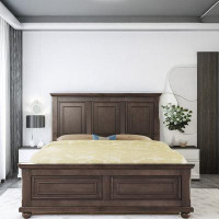 Alcott Hill Traditional Style Pinewood Platform Bed King