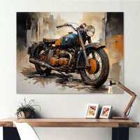 Williston Forge Vintage Motrocycle Memory I - Motorcycle Wall Art Living Room