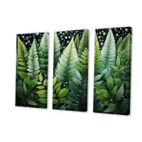 Bay Isle Home™ Ferns Plant Whispering Fronds II - Floral Canvas Wall Art Set