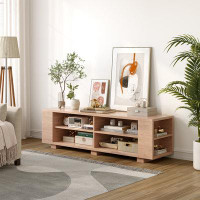 Ebern Designs Ebern Designs TV Stand for 65 Inches TVs Modern Entertainment Centre with 8 Open Shelves & 4 Cable Holes