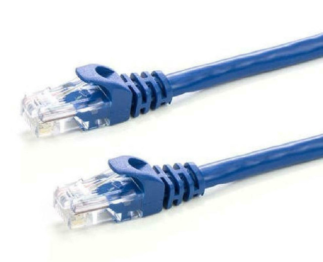 10 ft. Blue High Quality Cat5e 350MHz UTP 24AWG RJ45 Ethernet Network Cable - Blue in Networking in West Island - Image 3