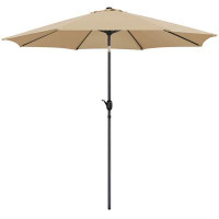 Arlmont & Co. Sercey 116'' Market Umbrella with Crank Lift Counter Weights Included