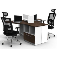 Inbox Zero Benching Desks Teamwork Corner Desk Collaboration Furniture Model 5DE3842803A24811ADB43CDB49F034BD 5Pc Group