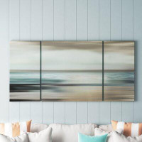 Beachcrest Home Shimmering Sea - 3 Piece Print Set on Canvas