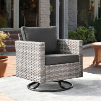 Latitude Run® Outdoor Bobia Rocking Wicker Chair with Cushions