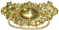 D. Lawless Hardware 3" Victorian Style Oval Pull Stamped Brass