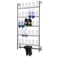 Rebrilliant 18-Pair Wall-Mounted Boots And Shoes Rack