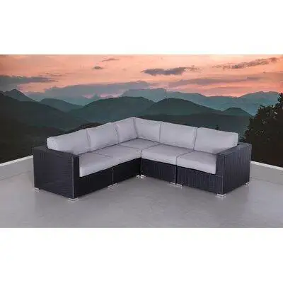 Joss & Main Marine Fully Assembled Patio Sectional With Cushions
