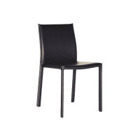 Orren Ellis Orren Ellis Studio Black Burridge Leather Dining Chair (Set Of 2)