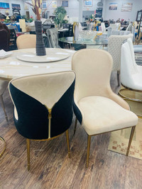 Modern Dining Chair with Gold Legs!