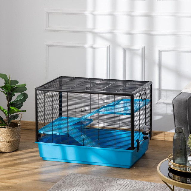Small Animal Cage 31.5" x 19" x 22.75" Light Blue in Accessories