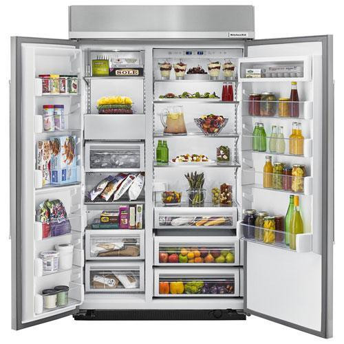 Kitchen Aid KBSN608ESS 48 Counter Depth Built In Side by Side Refrigerator 30.0  Cu. Ft. Capacity in Refrigerators in Mississauga / Peel Region - Image 3