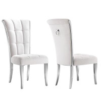 Rosdorf Park Hrithik Velvet Upholstered Side Chair in White