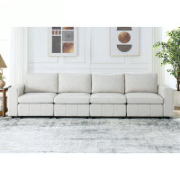Latitude Run® Upholstered Modular Sectional Sofa-34" H x 130" W x 33" D