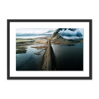 Four Hands Art Studio Stokksnes from above by Michael Schauer - Picture Frame Photograph Print on Paper