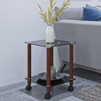 Ebern Designs 1-Piece Side Table , 2-Tier Space End Table ,Modern Night Stand, Sofa Table, Side Table With Storage Shelv