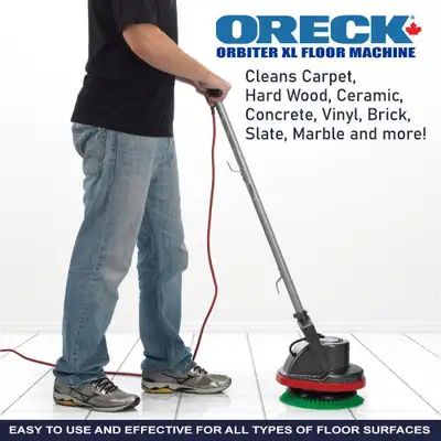 Oreck Orbiter XL Pro Extremely versatile and effective for all flooring surfaces. Perfect for: Carpe...