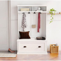 Lipoton Entryway Hall Tree With And Storage Bench Shoe Cabinet