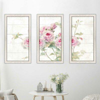 Ophelia & Co. 'Sweet Roses on Wood' Multi-Piece Image Acrylic Painting Print