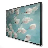 Red Barrel Studio Cotton grass plants in the wind - 24"x36" Framed canvas