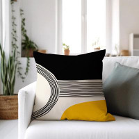 ULLI HOME Clarion Minimalist Indoor/Outdoor Square Pillow