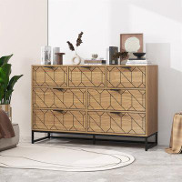 Ebern Designs Modern Wooden 7 Drawer Dresser