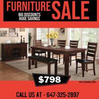 Dining Set with Bench on Sale !!