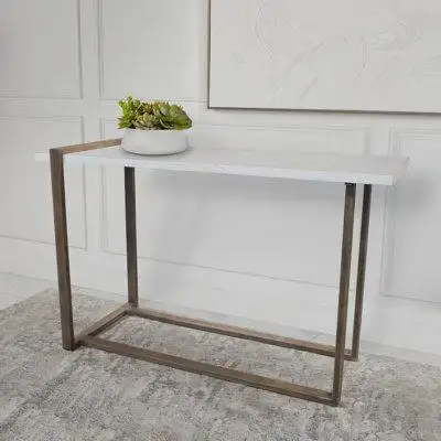 Ebern Designs Timeothy Sofa Table, White