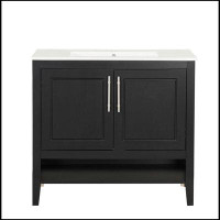 Charlton Home 36" Bathroom Vanity with Sink, Multi-functional Bathroom Cabinet with Doors and Drawers