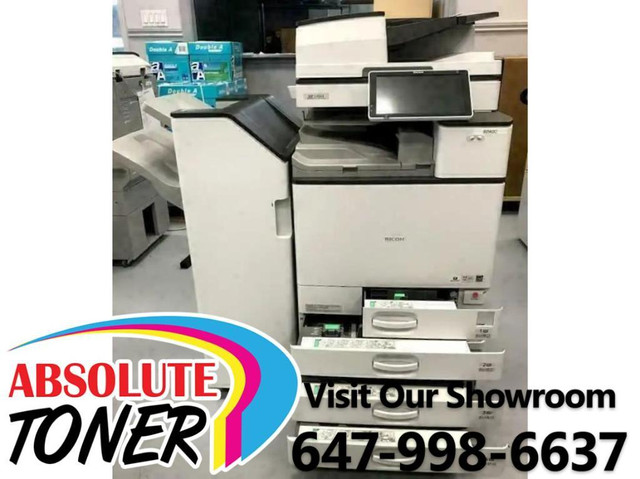 ONLY 5k PAGES PRINTED-ALL INCLUSIVE SERVICE PROGRAM Ricoh MP C4504 Color Laser Multifunction Printer Scanner Copier dans Imprimantes, Scanneurs  à Ontario - Image 2