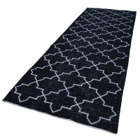 Lofy Geometric Carpet Black Geometric Cotton Handmade Area Rug