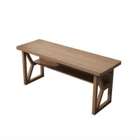 Wildon Home® 55.12"Brown solid wood rectangular desk