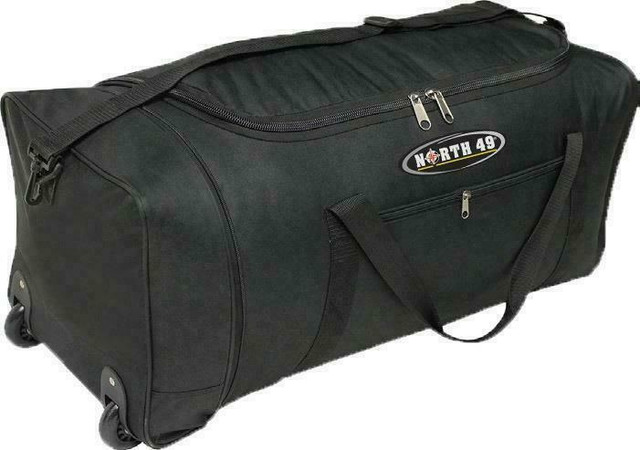 New - ROLLING DUFFLE BAG WITH WHEELS - FOLDS TO VERY COMPACT SIZE -- MAKES TRAVEL EASIER !! in Other in London