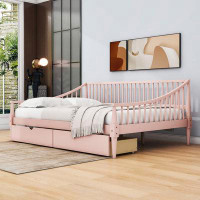 Wildon Home® Full Size 2 Drawers Wooden Daybed