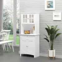 Kitchen Cabinet 27"W x 15.7"D x 64.6"H White