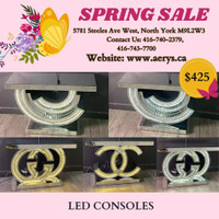 Spring Special sale on Furniture!! Consoles and Dining Tables and Chairs  on Sale! www.aerys.ca