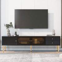 hanada TV Stand with Multifunctional Storage Space and 2 Drawers