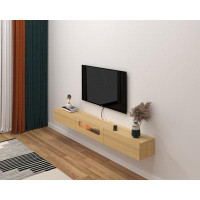 Wrought Studio Jumarcus Solid Wood Floating TV Stand for TVs up to 70"