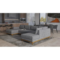 Latitude Run® Cyprian 134" Wide Chenille Right Hand Facing Corner Sectional