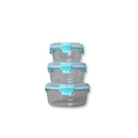 Prep & Savour HI-TOP Lids With Pro Grade Removable Lockdown Levers Round 3 container set