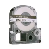 Weekly Promo! Epson LC-4WBN LabelWorks Standard LK Label Tape, 12mm, Black On White, SS12KW,  Compatible