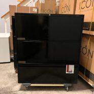 Global 3 Drawer Lateral Filing Cabinet – Black – Full Pull Handles in Desks in Guelph
