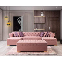 Everly Quinn Cecilia Upholstered Sectional