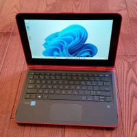 HP* Pavilion X360 2 in 1 convertible ,12-inch; Touchscreen  HD IPS WLED-backlit, Intel Quad turbo 2.4GHz, 4GB, 128GB SSD