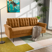 George Oliver 74" Rolled Arm Living Room Bedroom Furniture Upholstered Sofa