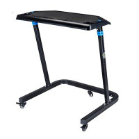 Symple Stuff Adjustable Portable Bike Desk- Rolling Laptop Cart for Stationary Bike or Trainer by Rad Sportz