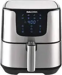 Kalorik Pro Digital Air Fryer 3.3 Qt, Stain lesssteel, Healthy Cooking, Super Sale $49.99 No Tax.
