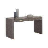 Everly Quinn Hubsch Solid Wood Desk