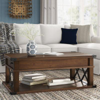 Birch Lane™ Bridget Solid Wood Lift Top Extendable Coffee Table with Storage