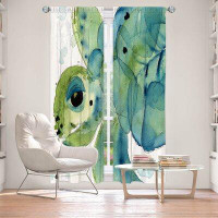 Bayou Breeze Lined Window Curtains 2-Panel Set For Window From Bayou Breeze By Dawn Derman - Sea Turtle